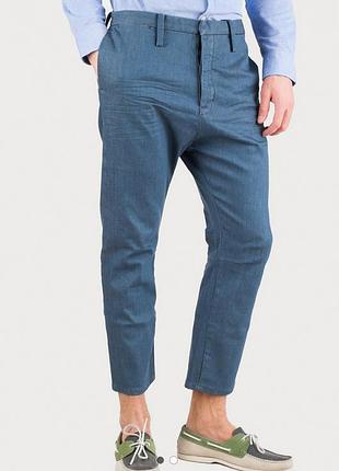 Джинси слоучі / extreme slouchy chino cropped / clean blue / calvin klein ➡️ 33w/32l