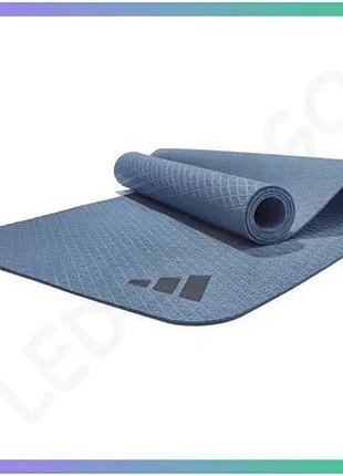 Килимок для йоги adidas yoga mat 173 х 61 х 0,4 см с чипкой поверхностью для занятий спортом sku_adyg-10001pi