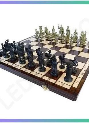 Шахматы madon спартанцы коричневые бежевые 48х48 см настольная игра для любителей шахмат sku_md139