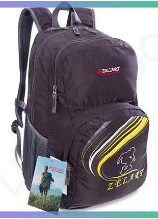 Спортивный рюкзак zelart ga-3705 черный с жесткой спинкой для активного отдыха и занятий спортом sku_ga-3705-bk