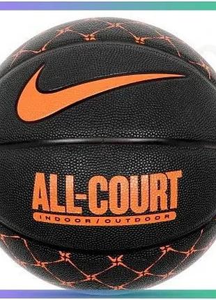 Мяч баскетбольный nike everyday all court 8p графитовый размер 7 для игры на улице и в зале sku_n.100.4370.035.07