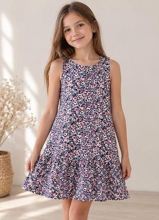 Бавовняна сукня h&m 134/140 8–10 років у квіти літня