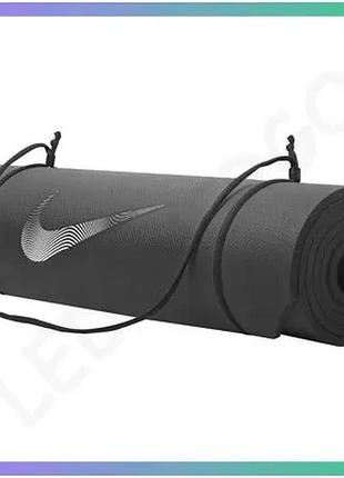 Коврик для фитнеса и йоги nike training mat 2.0 черный белый 180x60x0,8см для тренировок дома и на ули sku_n.000.0006.010.ns