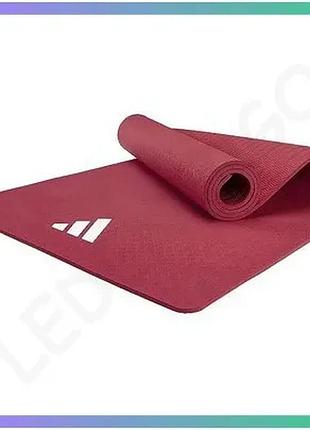 Килимок для йоги adidas yoga mat красный 176 х 61 х 0,8 см для йоги и пилатеса нековзкий sku_adyg-10100mr