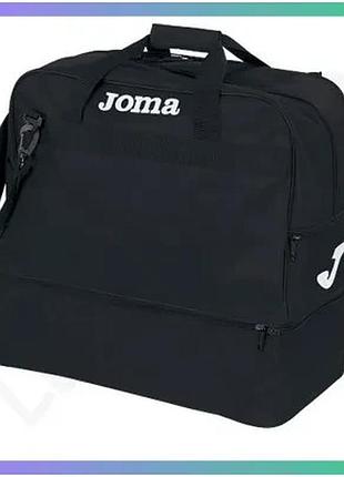 Сумка joma xtra large чорна 52х54х32см для футболу унісекс місткість 72л для виїзних ігор та турнірів sku_400008.100