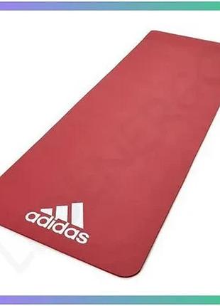 Килимок для фітнесу adidas fitness mat червоний 173х61х0,7 см для тренувань унісекс з нітрильного кауч sku_admt-11014rd
