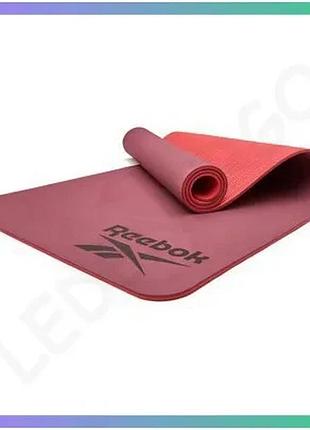 Двусторонний коврик для йоги reebok double sided yoga mat красный 176 х 61 х 0,6 см для фитнеса и трен sku_rayg-11042rd