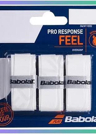 Обмотка babolat pro response x 3 біла для тенісної ракетки унісекс намотка для ракетки 3 шт sku_653048-101