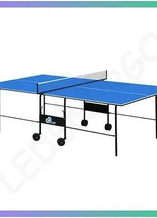 Тенісний стіл gsi-sport athletic light gk-2 для закритих приміщень з сіткою 61 кг дсп 16 мм металева к sku_gk-2