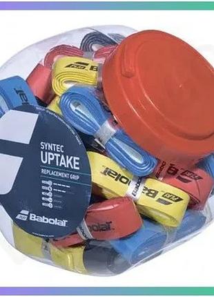 Ручка babolat syntec uptake різнокольорова тенісна ручка поліуретан нейлон унісекс для гри в теніс sku_671002-134