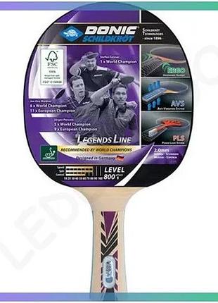 Ракетка для настільного тенісу donic legends 800 fsc деревина атакуюча concave для професійних гравців sku_754425