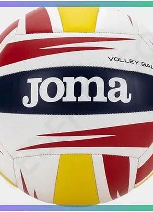 Волейбольный мяч joma j-match белый красный унисекс для игры и тренировок 5 sku_401734.203