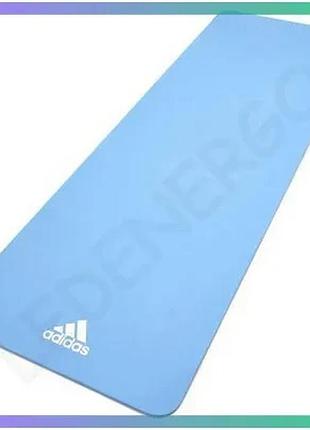 Килимок для йоги adidas yoga mat блакитний 176х61х0,8 см пілатес амортизація нековзкий тренування sku_adyg-10100gb