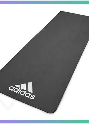 Килимок для фитнеса adidas fitness mat серый 173x61x0.7 см для тренировок и занятий спортом sku_admt-11014gr