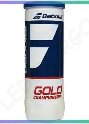 М'ячі для тенісу babolat gold championship 3 шт для тренувань і змагань на всіх покриттях sku_501084-113y