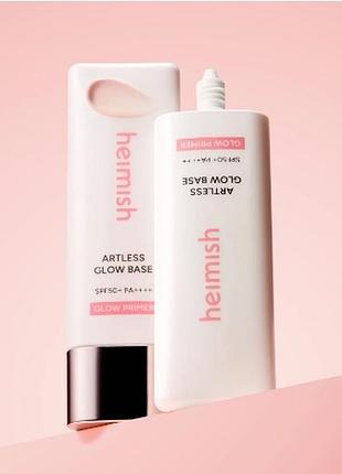 База под макияж с эффектом сияния heimish artless glow base spf50+/pa+++