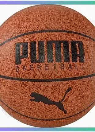 Баскетбольный мяч puma basketball top коричневый размер 7 для игр и тренировок в зале sku_083557-01