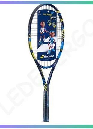 Тенісна ракетка babolat ballfighter 25 220г для дітей різнокольорова з чохлом 635мм 25дюймів sku_140482-100