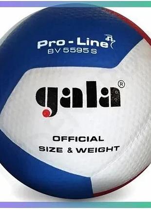 Волейбольний м'яч gala pro-line професійний 260-280 г сертифікований для залу для тренувань та змагань sku_bv5595s