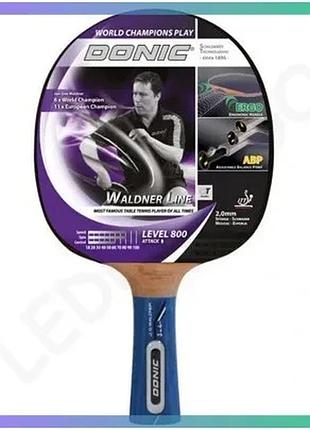 Ракетка для настільного тенісу donic waldner 800 унісекс для спінів та атакуючого стилю гри sku_754882