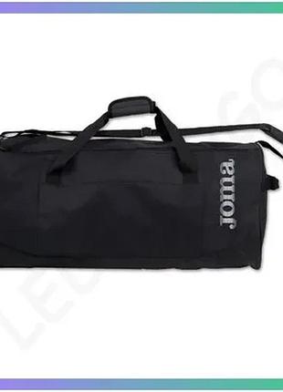 Сумка joma medium iii чорна 29х63х32см для футболу унісекс з кишенею та подвійною застібкою-блискавкою sku_400236.100