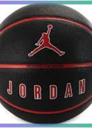 Баскетбольний м'яч nike jordan ultimate 2.0 8p чорний червоний розмір 7 для гри у баскетбол sku_j.100.8254.017.07