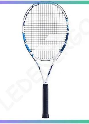 Ракетка babolat evoke team біла синя композитна унісекс для тенісу вага 270 г баланс 330 16*19 sku_121245-100