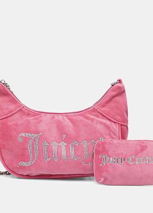 Сумочка велюрова juicy couture рожева оригінал