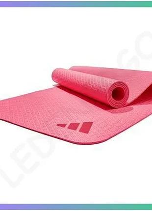 Килимок для йоги adidas yoga mat рожевий 176 х 61 х 0,4 см для фітнесу та йоги унісекс sku_adyg-10001pf