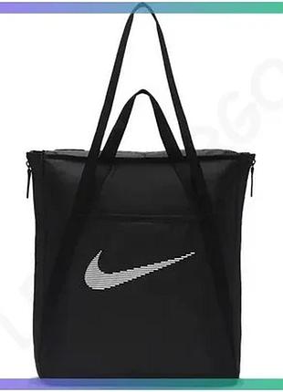Сумка на плече nike gym tote жіноча для тренувань і відпочинку чорна сумка для спорту та активного від sku_dr7217-010