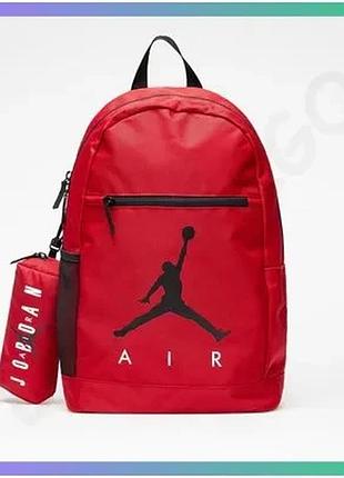 Рюкзак nike air school backpack with pencil case красный 46х30х13см для школы и спорта sku_9b0503-r78