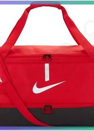 Спортивна сумка nike nk acdmy team l duff червона чорна для тренувань унісекс 70x36x35 см з полістера sku_cu8089-657