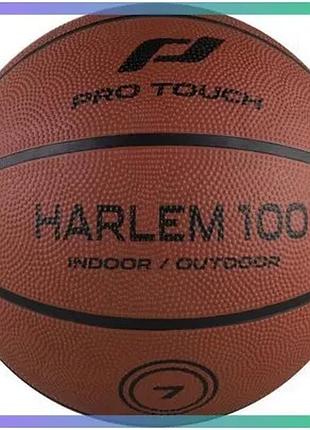 Баскетбольный мяч pro touch harlem 100 коричневый черный для игры уличный мяч унисекс 7 sku_81051525