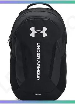 Рюкзак under armour hustle 6.0 чорний 29l спортивний рюкзак для чоловіків і жінок водовідштовхувальний sku_1384672-002