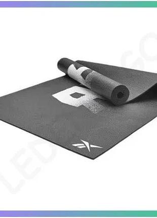 Двусторонний килимок для йоги reebok yoga mat черный 173 х 61 х 0,4 см для пилатеса и фитнеса sku_rayg-11030bk