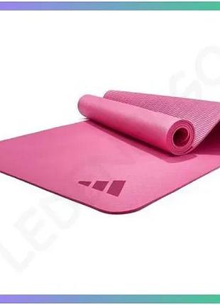 Килимок для йоги adidas premium yoga mat 176 х 61 см 5 мм нековзний для занять йогою та пілатесом sku_adyg-10300pf
