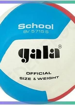 Волейбольний м'яч gala school 12 для початківців і любителів 260-280 г клеяний м'яч для гри в залі sku_bv5715s