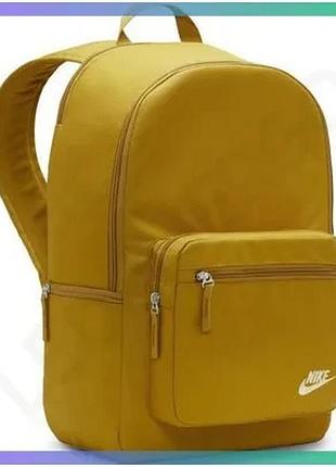 Рюкзак nike heritage гірчичний 23l для навчання та прогулянок унісекс з кишенею для ноутбука sku_db3300-716