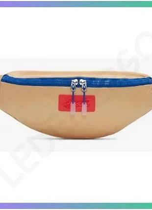 Сумка на пояс nike nk heritage waistpack fstvl рожевий синій унісекс 10x41x15 см для спорту та активно sku_dz6293-266