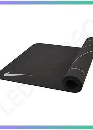 Килимок для йоги nike yoga mat 4 mm сірий 61х172 см для пілатесу та йоги унісекс sku_n.100.7517.012.os