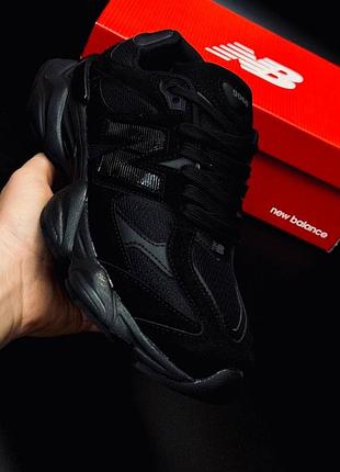 Великі розміри 36-50 чоловічі кросівки new balance 9060 чорні