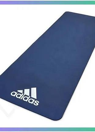 Килимок для фітнесу adidas fitness mat синій 173х61х0.7 см тренувальний килимок для занять спортом sku_admt-11014bl