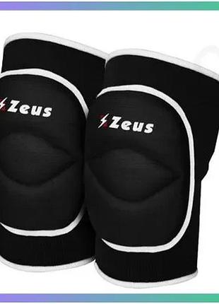Наколінники для волейболу zeus ginocchiera volley eko чорні унісекс 128-155 см захист для колін спортс sku_z00869