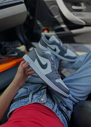 Кросівки чоловічі air jordan air 1 low shoes grey/white dc0774-102