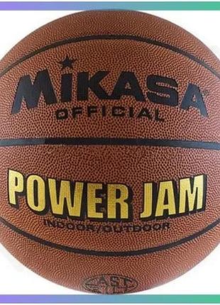 Баскетбольный мяч mikasa bsl20g-j размер 5 коричневый синтетическая кожа для детей и любителей спорта sku_bsl20g-j