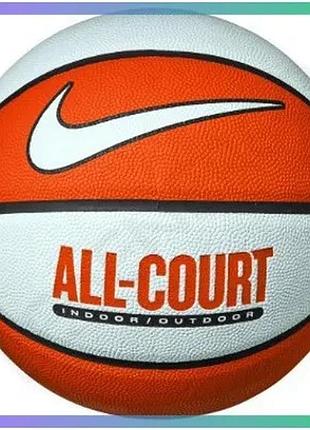 Баскетбольный мяч nike everyday all court 8p оранжевый черный размер 7 мяч для игры уличный спорт sku_n.100.4369.810.07