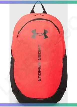 Рюкзак under armour hustle lite 26,5l червоний для спорту і навчання водостійкий унісекс 31х47х17 см sku_6000399-713