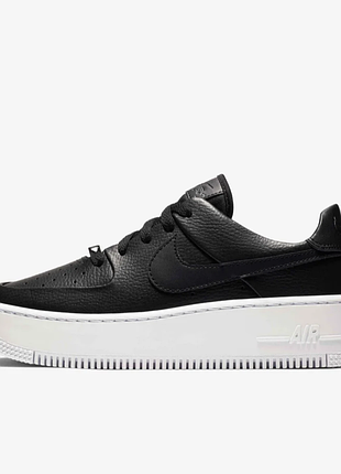 Оригинальные женские кроссовки nike air force 1 sage low в классическом черном цвете