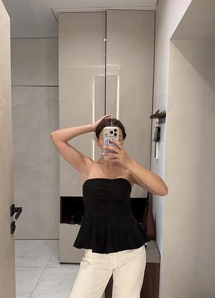 Топ zara чорний хс