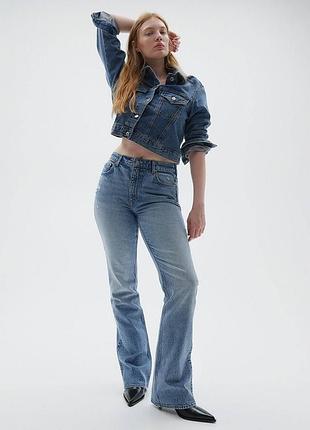 Джинси жіночі h&m кльош джинси з потертостями 40/8